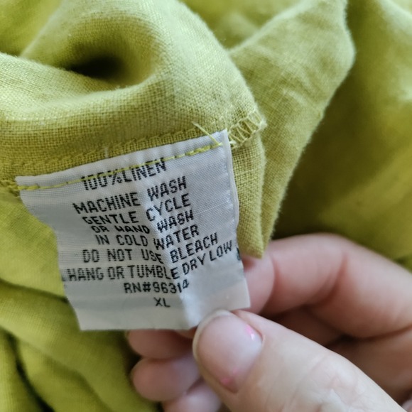 Luna Luz Women's Linen Shawl Collar Sleeveless Dress Size XL - Picture 5 of 9